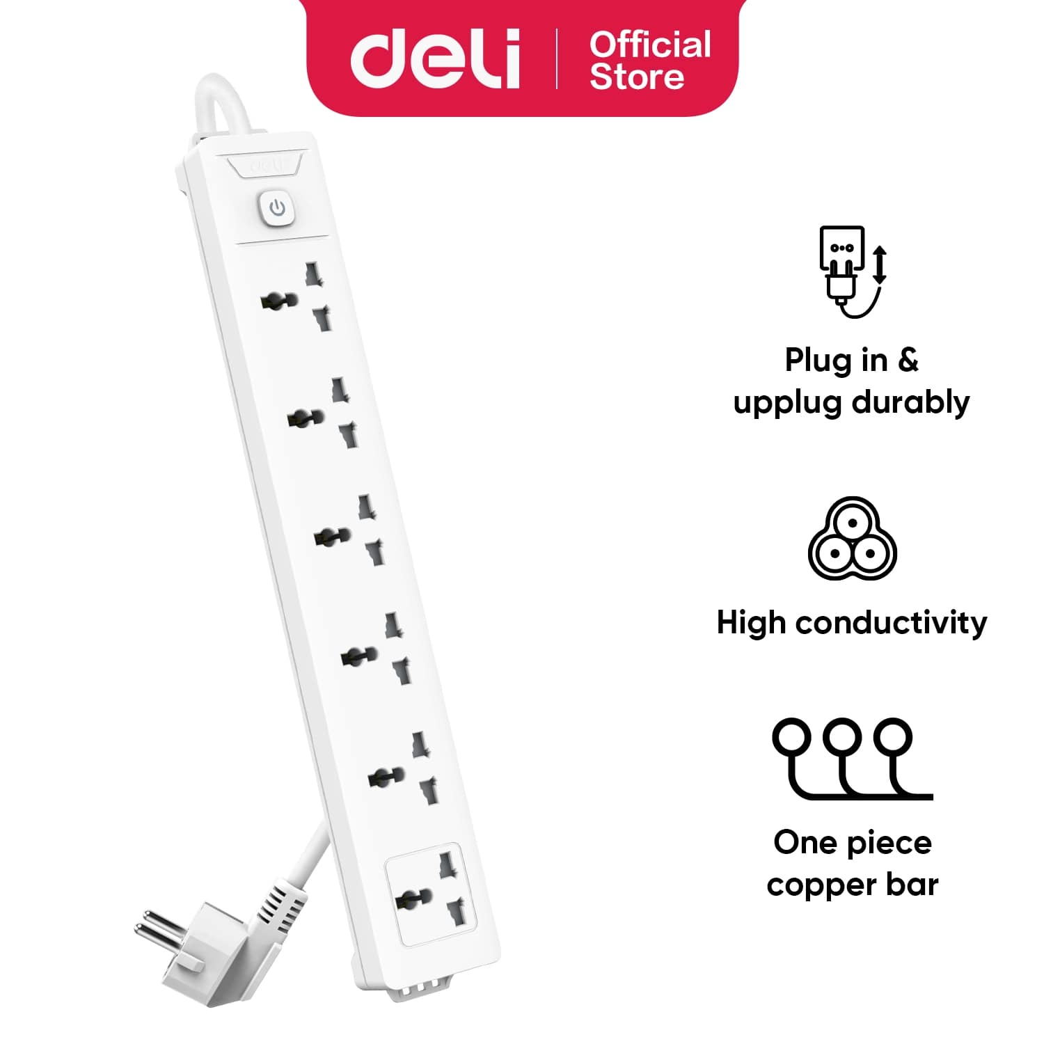 Udlinitel Deli T406 ağ 6/5