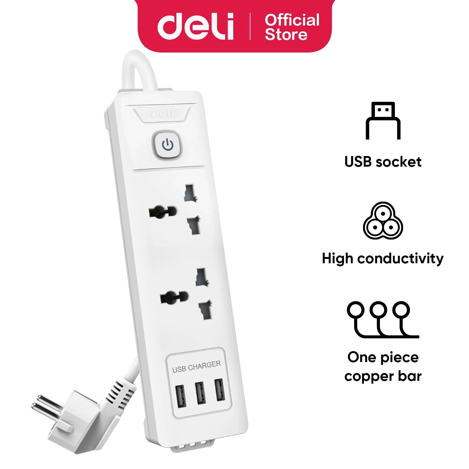 Udlinitel Deli T407 ağ USB 2/2