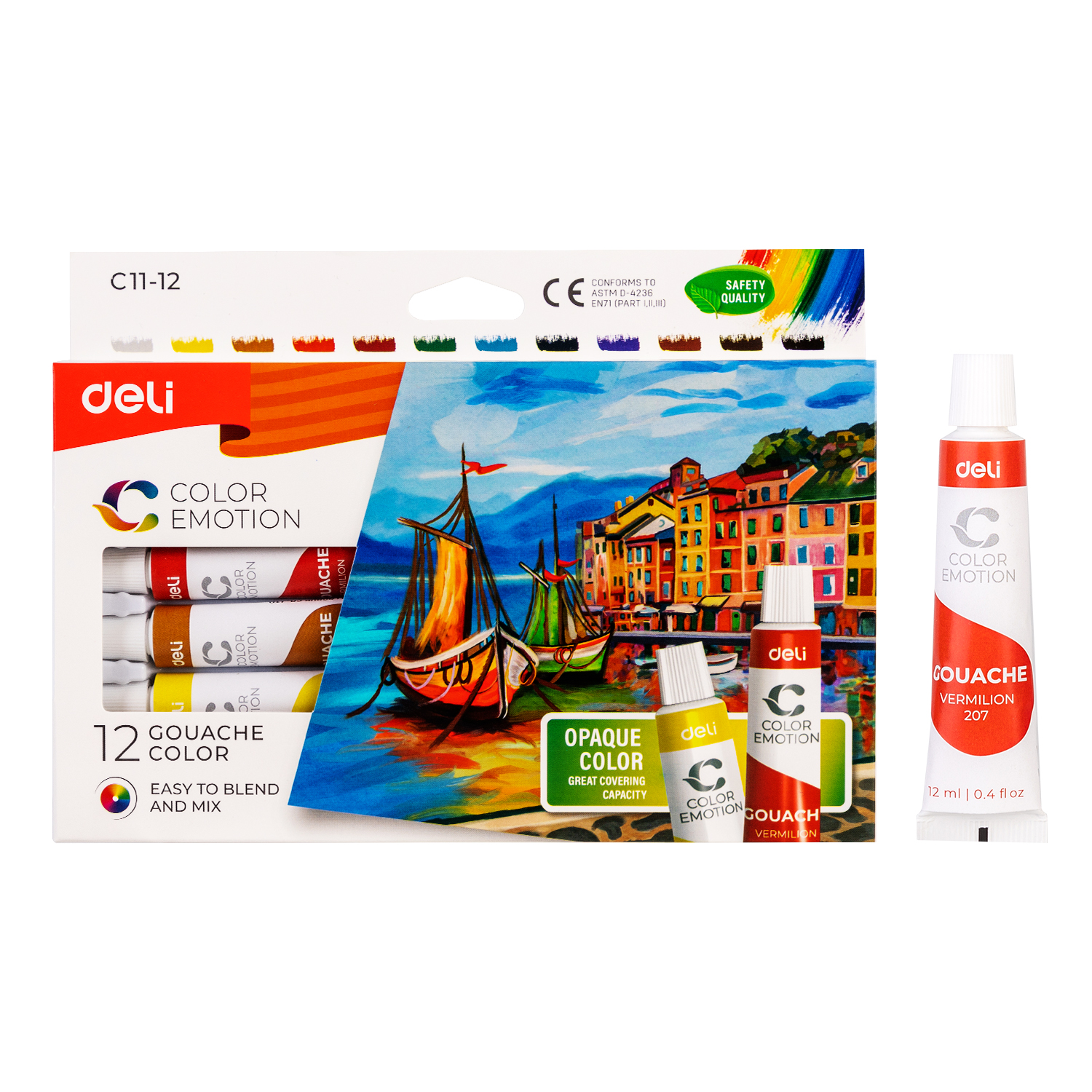 Quaş boya 12 rəng / C11-12 / DELI