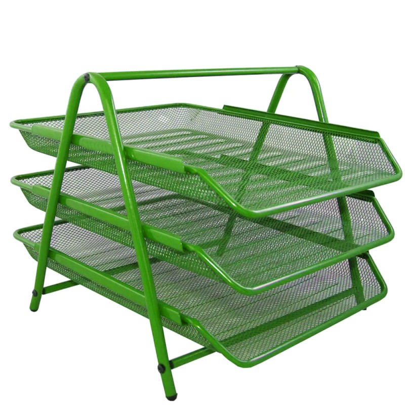 Sənəd rəfi 1x3 metal setka yaşıl / Mas