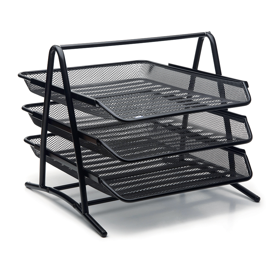 Sənəd rəfi 1x3 metal setka qızılı / Mas